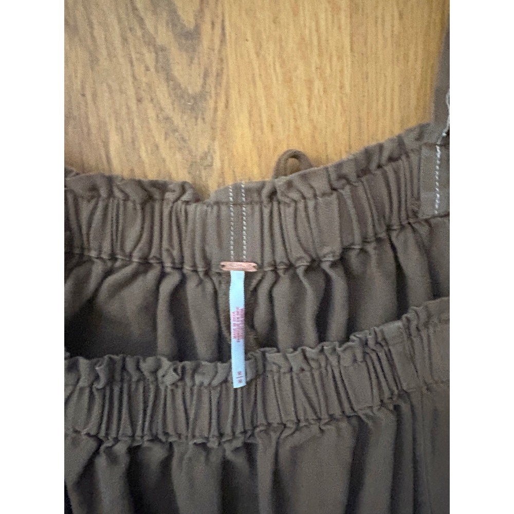 Free People We The Free Wildflower Midi Dress Brown Pinafore Pockets Medium - Picture 4 of 6